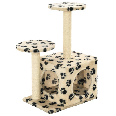 Vidaxl -Katzenkratzerpost mit Sisal -Kratzer -Posts 60 cm Pootprints Beige