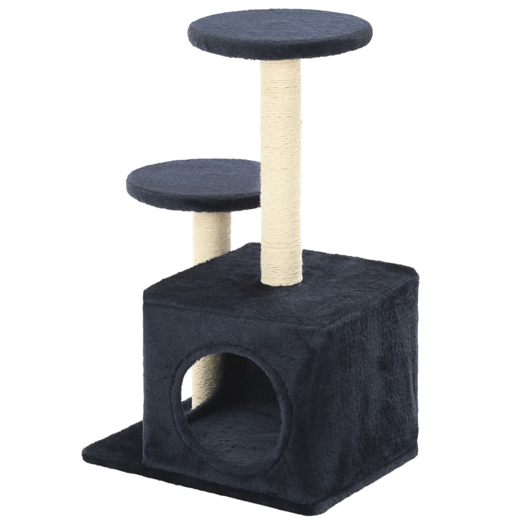 Vidaxl -Katzenkratzerpfosten mit Sisalkratzern 60 cm dunkelblau