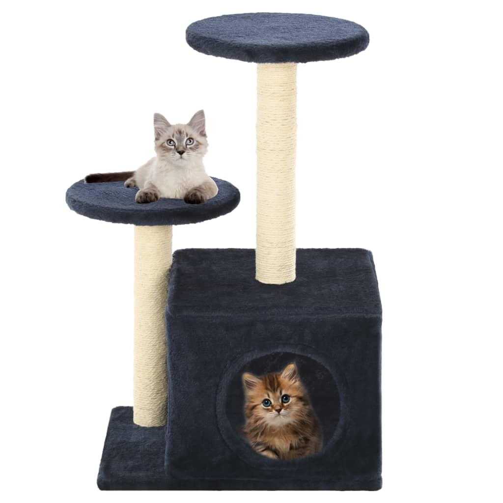 Vidaxl -Katzenkratzerpfosten mit Sisalkratzern 60 cm dunkelblau