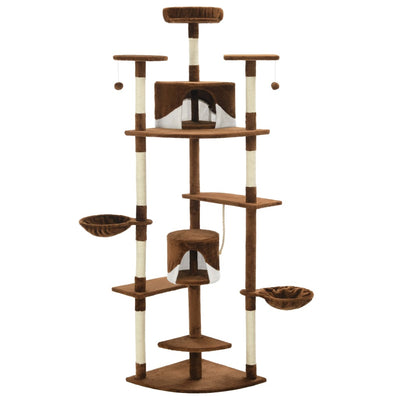 Vidaxl -Katzenkratzerpfosten mit Sisal -Kratzern 203 cm braun und weiß