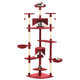 Vidaxl -Katzenkratzerpfosten mit Sisal -Kratzern 203 cm rot und weiß