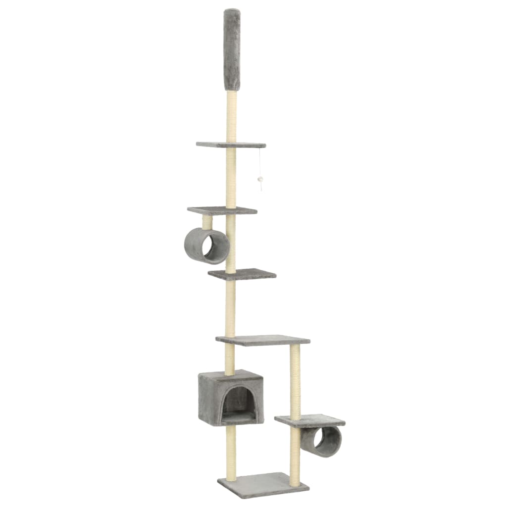 VIDAXL -Katzenkratzerpfosten mit Sisal -Kratzern 260 cm Grau