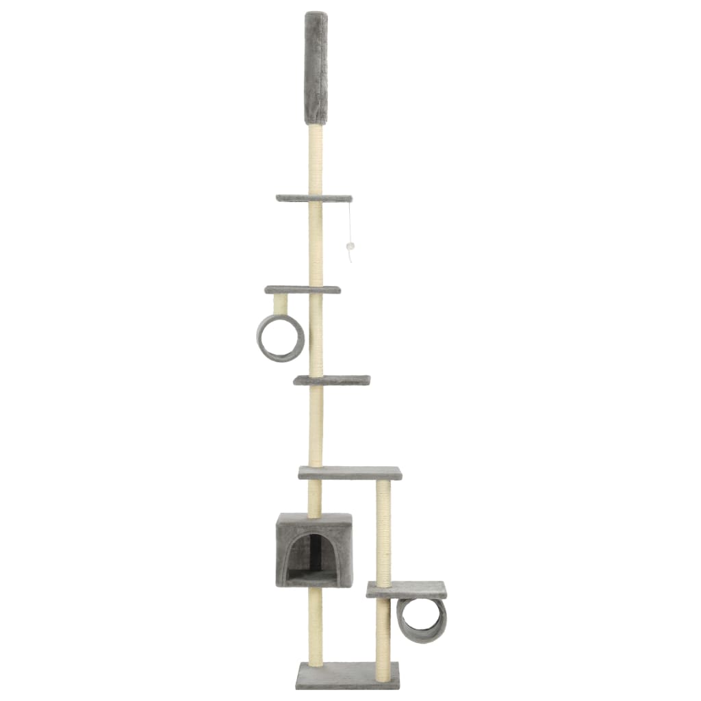 VIDAXL -Katzenkratzerpfosten mit Sisal -Kratzern 260 cm Grau