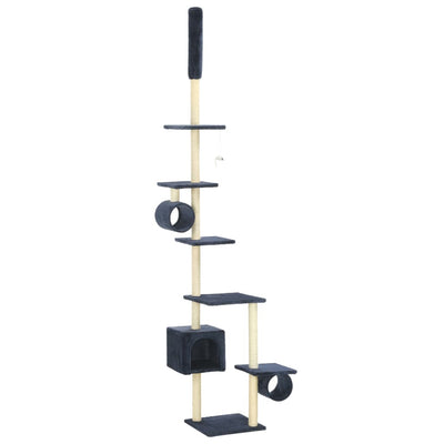 Vidaxl -Katzenkratzerpfosten mit Sisal -Kratzern 260 cm dunkelblau