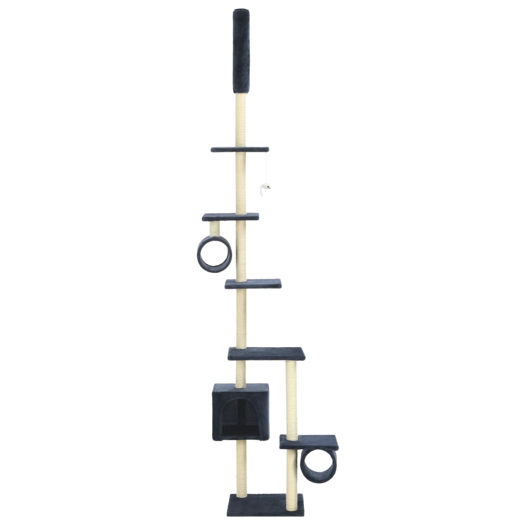 Vidaxl -Katzenkratzerpfosten mit Sisal -Kratzern 260 cm dunkelblau