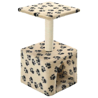 Vidaxl -Katzenkratzerpfosten mit Schwesternkratzer nach 55 cm Pootprint Beige
