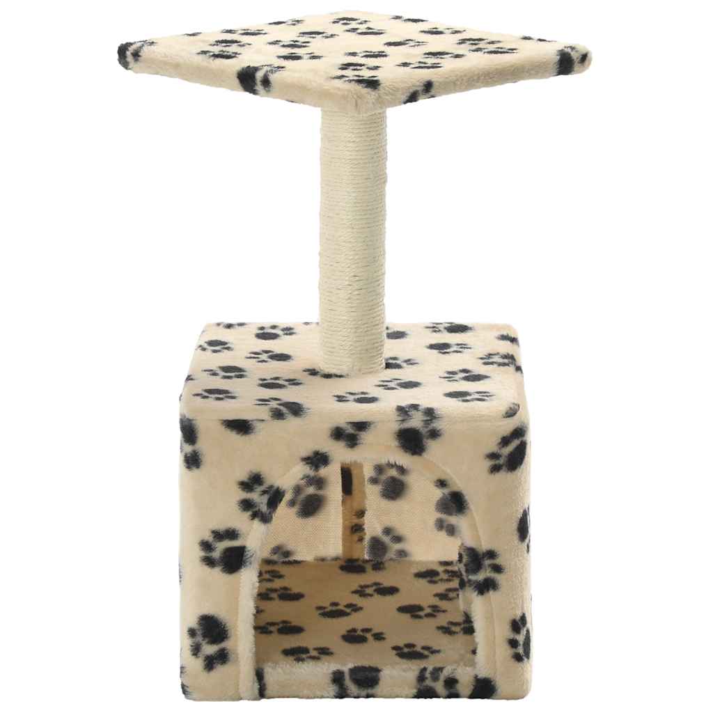 Vidaxl -Katzenkratzerpfosten mit Schwesternkratzer nach 55 cm Pootprint Beige
