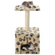 Vidaxl -Katzenkratzerpfosten mit Schwesternkratzer nach 55 cm Pootprint Beige
