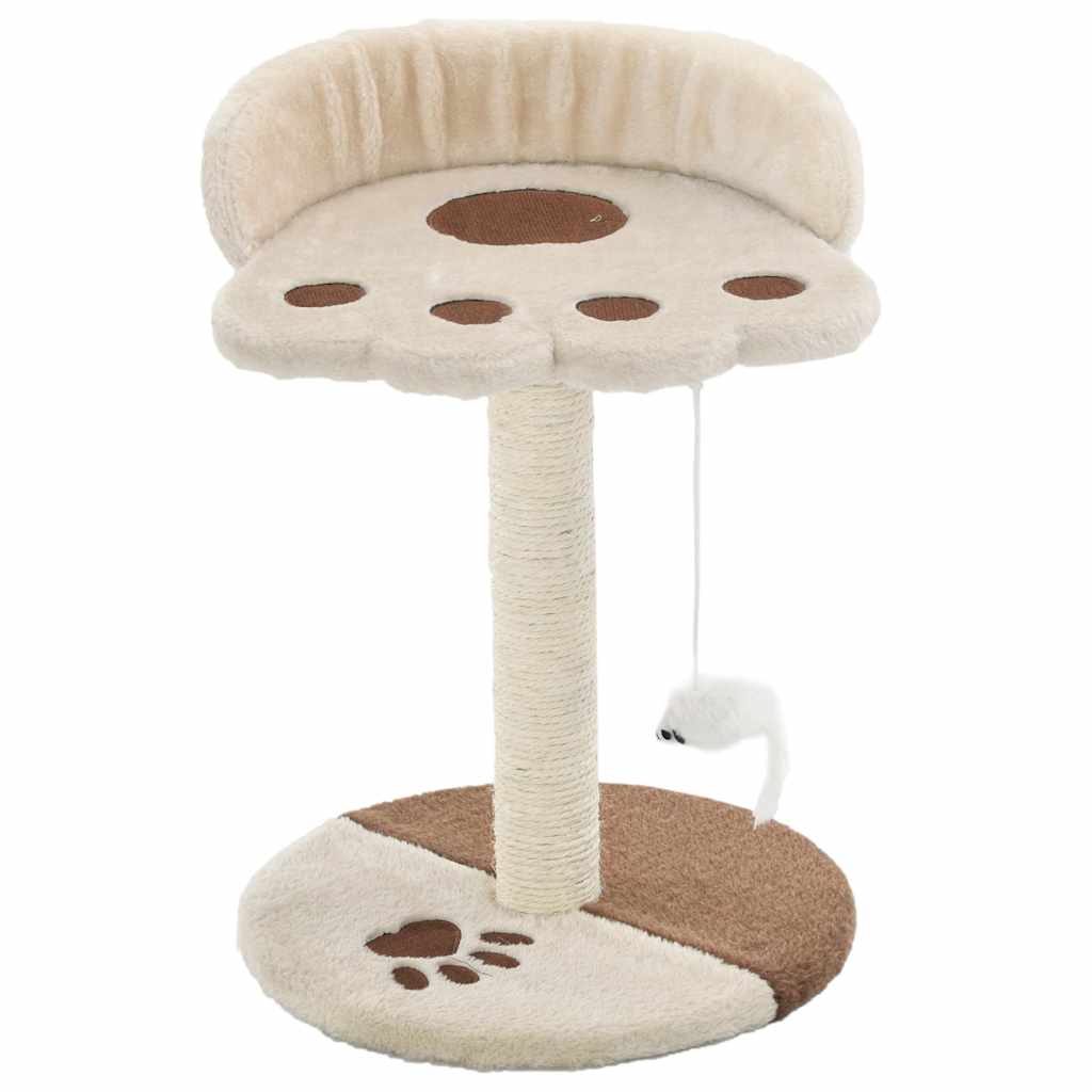 Vidaxl -Katzenkratzerpfosten mit Sisal -Kratzer nach 40 cm Beige und braun