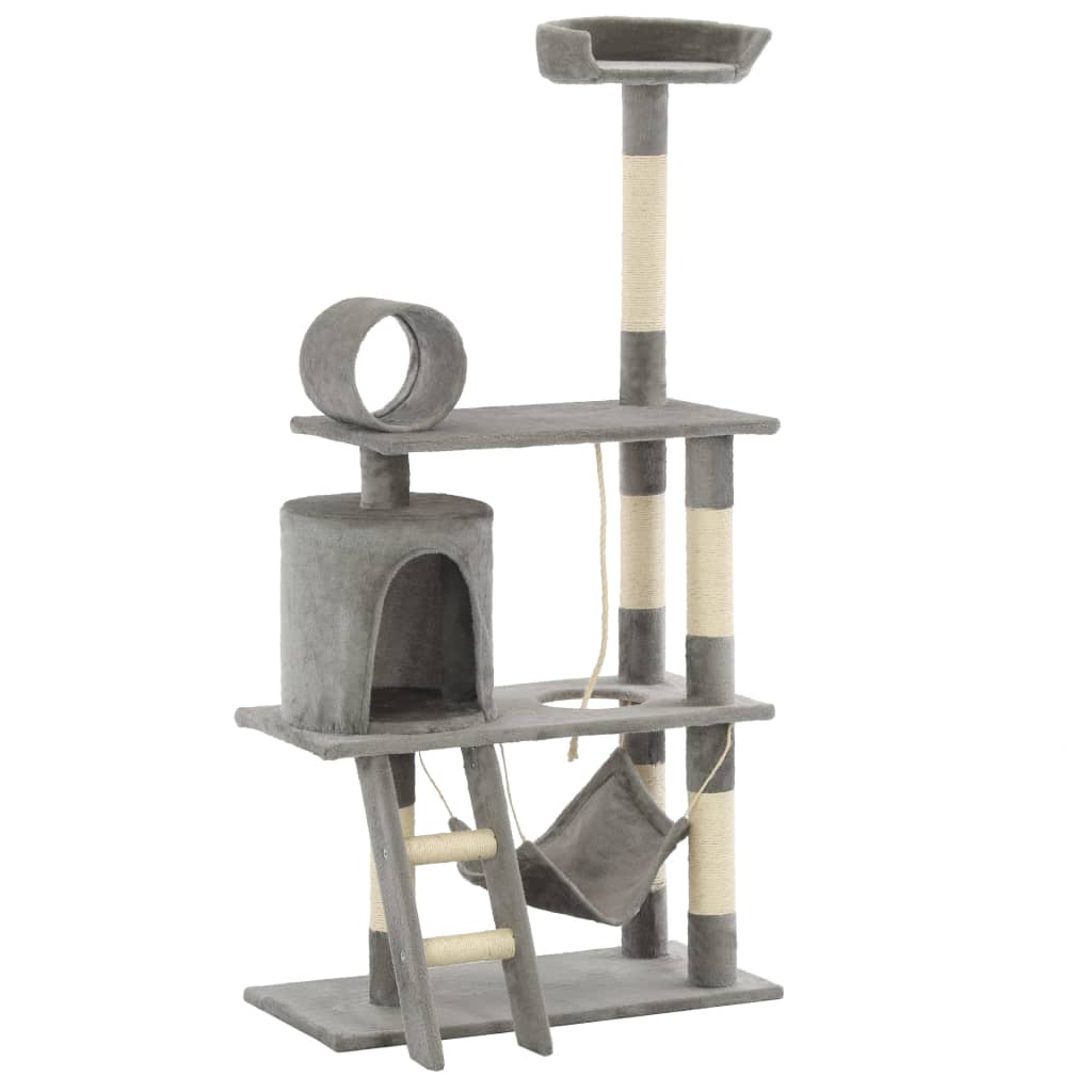 Vidaxl Cat Scraping Post mit Sisal -Kratzern 140 cm Grau