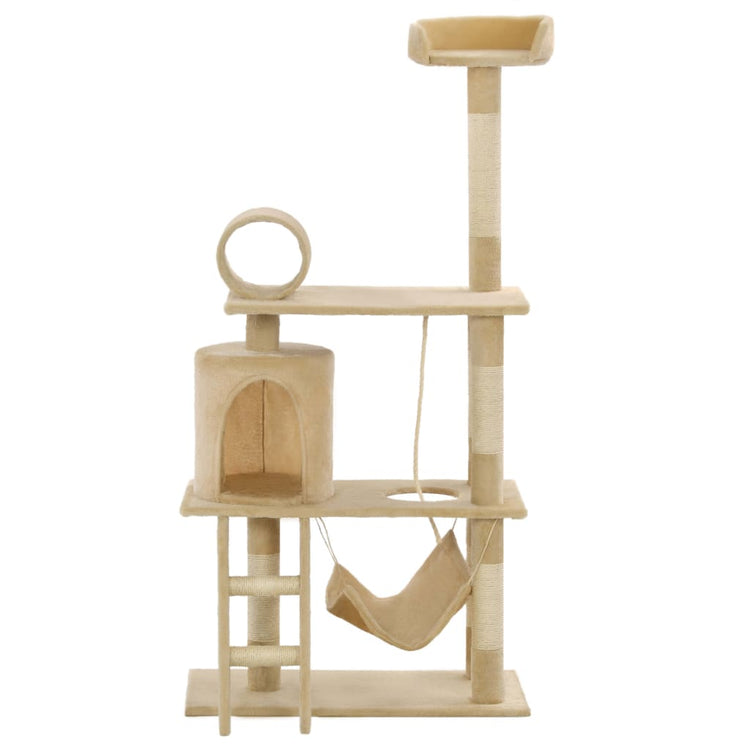 Vidaxl -Katzenkratzerpfosten mit Sisal -Kratzerposten 140 cm Beige