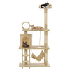 Vidaxl -Katzenkratzerpfosten mit Sisal -Kratzerposten 140 cm Beige