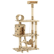 VIDAXL -Katzenkratzerpost mit Sisal -Kratzer -Posts 140 cm Pootprint Beige - afbeelding 3