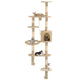 Vidaxl -Katzenkratzerpfosten mit Sisal -Kratzpfosten Wand Montage 194 cm Beige