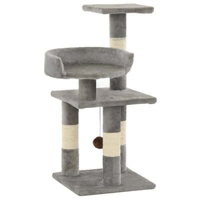 Vidaxl -Katzenkratzerpfosten mit Sisal -Kratzerpfosten 65 cm grau