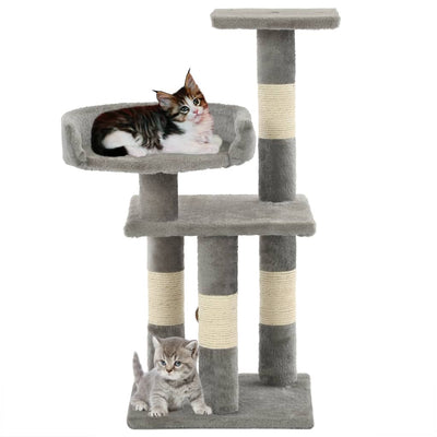 Vidaxl -Katzenkratzerpfosten mit Sisal -Kratzerpfosten 65 cm grau