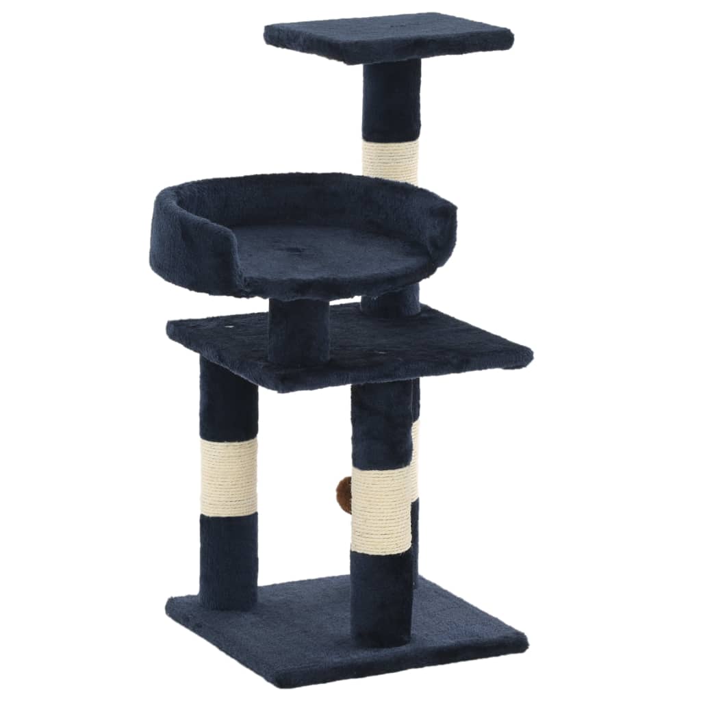 Vidaxl Cat Scraping Post mit Sisal -Kratzerpfosten 65 cm blau