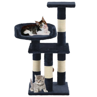 Vidaxl Cat Scraping Post mit Sisal -Kratzerpfosten 65 cm blau
