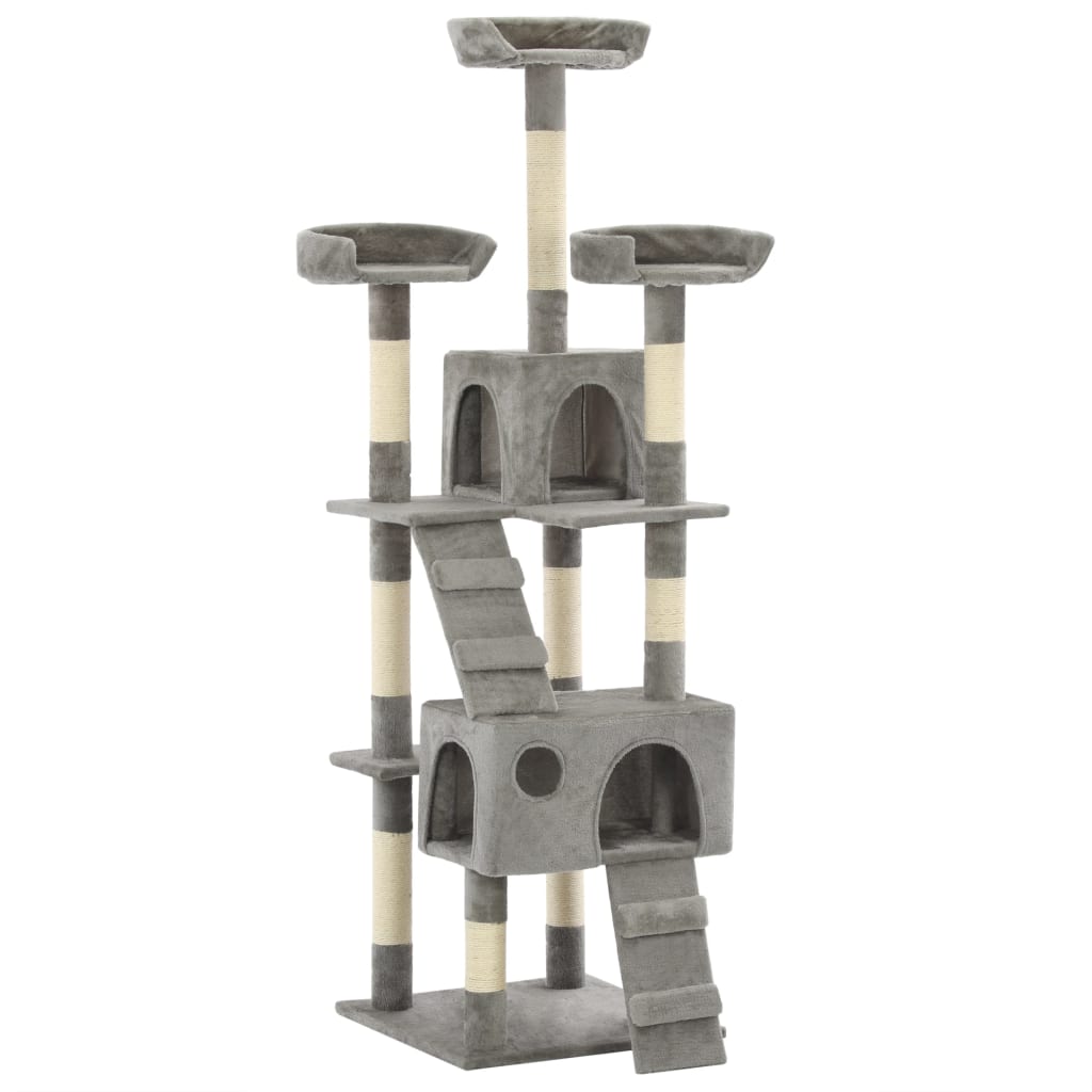 Vidaxl Cat Scraping Post mit Sisal -Kratzern 170 cm Grau