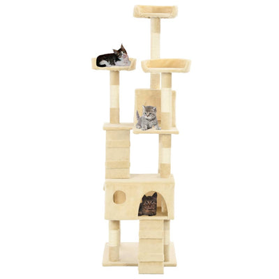 Vidaxl Cat Scraping Post mit Sisal -Kratzern 170 cm Beige