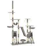 Vidaxl Cat Scraping Post mit Sisal-Kratzerpfosten 230-250 cm Grau - afbeelding 1