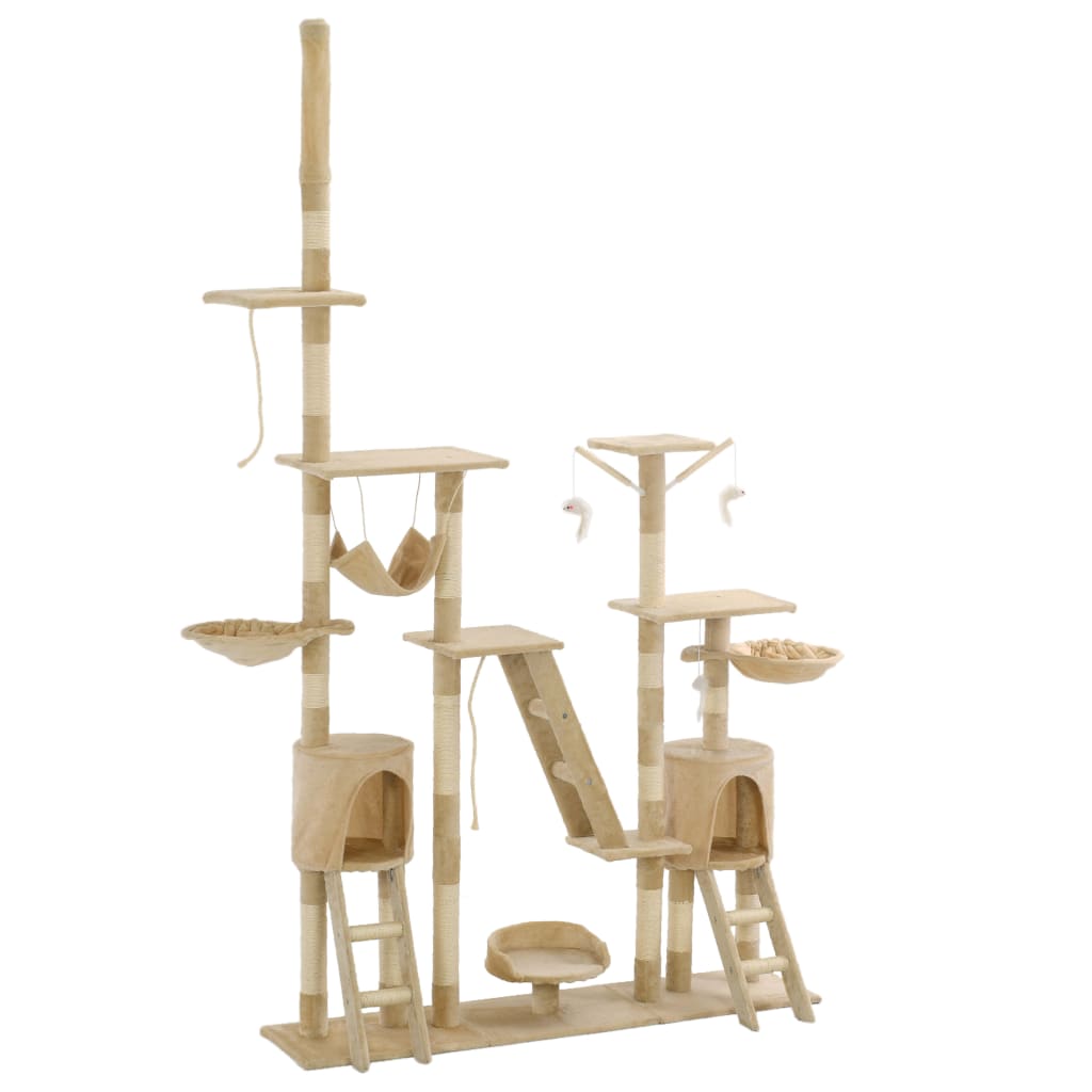 VIDAXL-Katzenkratzerpfosten mit Sisal-Kratzern 230-250 cm Beige