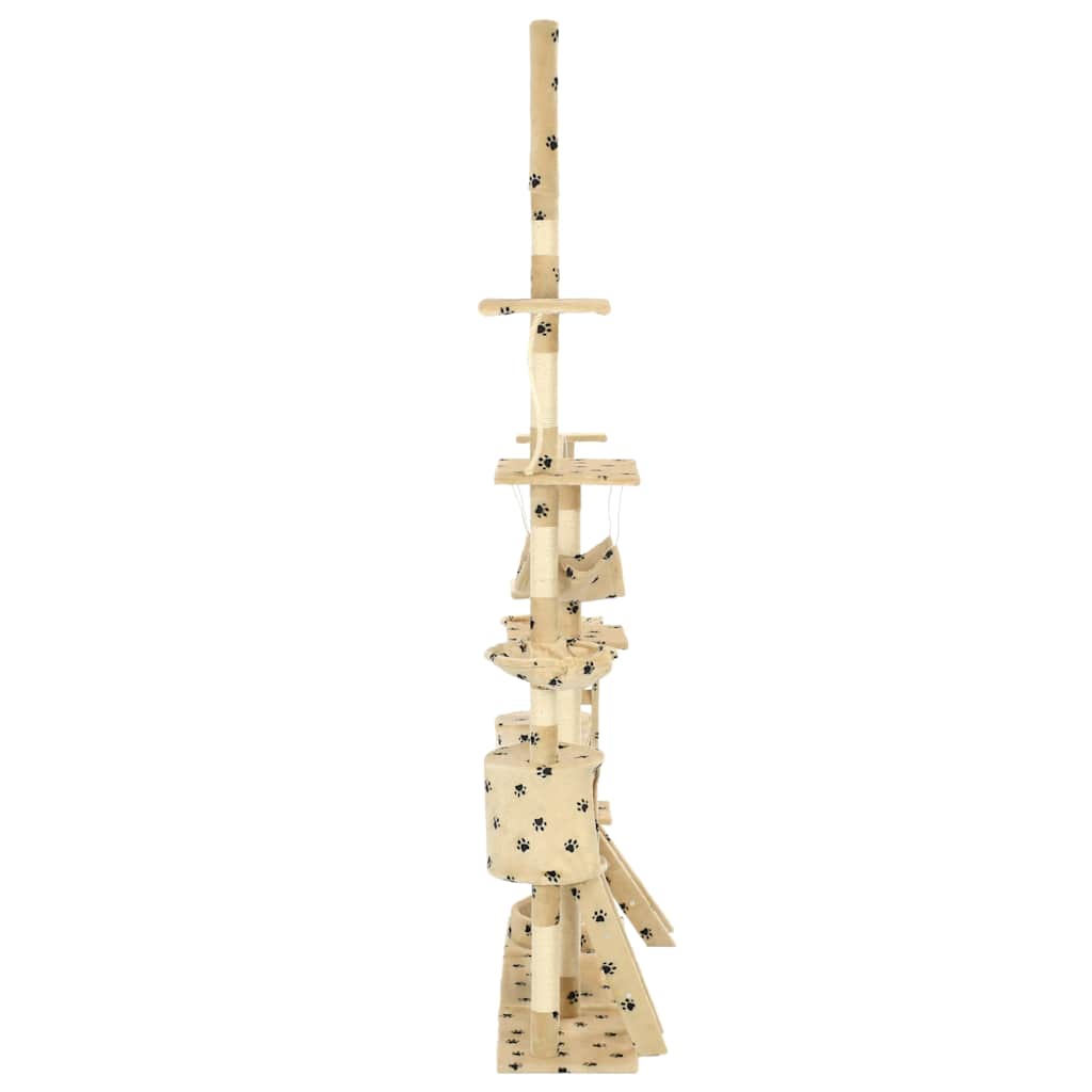Vidaxl-Katzenpol mit Sisal-Kratzer-Pfosten 230-250 cm Pootprints Beige