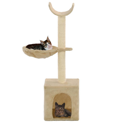 VIDAXL -Katze Kratzerpfosten mit Sisal -Kratzer -Pfosten 105 cm Beige