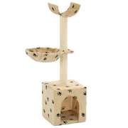 VIDAXL -Katzenkratzerpost mit Sisal -Kratzer -Posts 105 cm Pootprints Beige - afbeelding 1