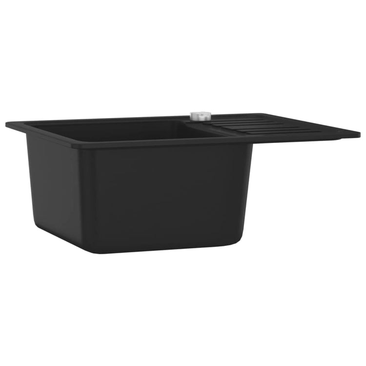 VIDAXL SINACK Einer Schüssel Granit schwarz