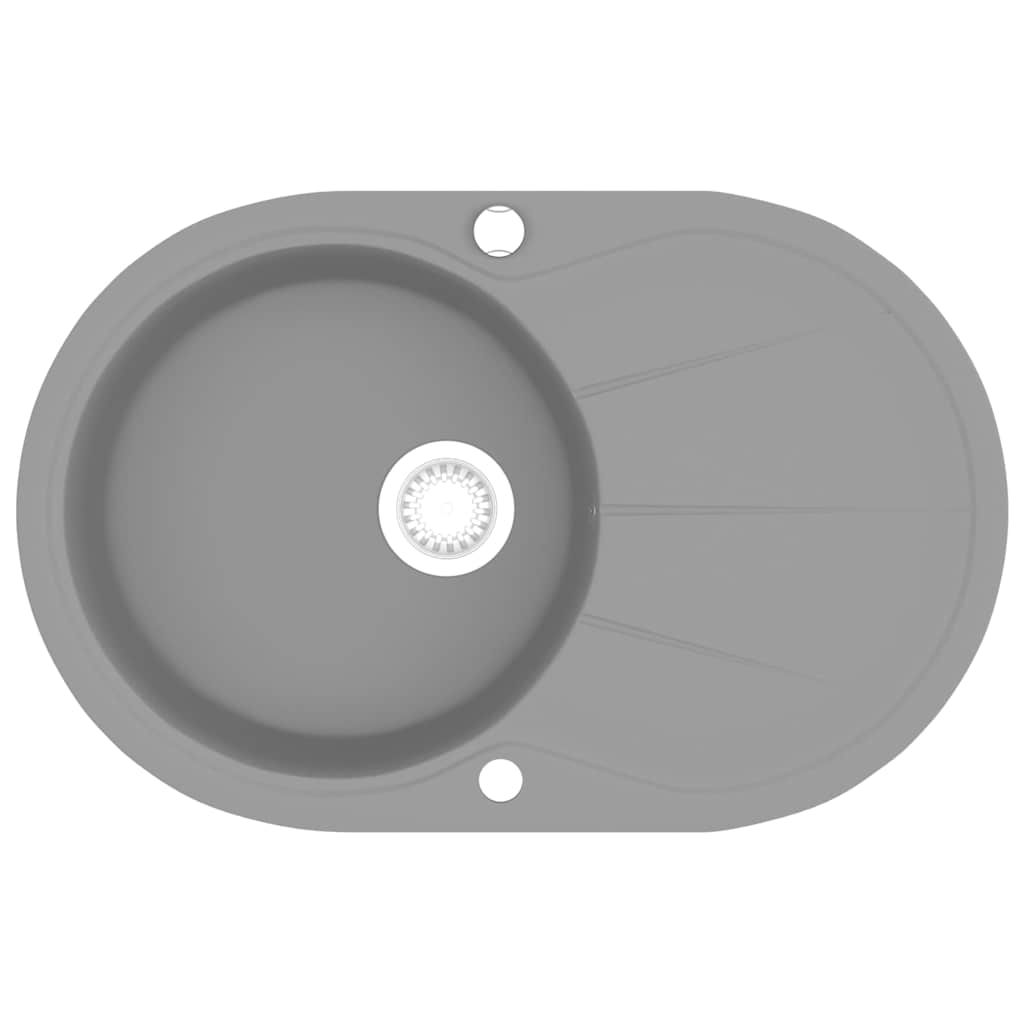 Vidaxl Sink Oval Einschale Granitgrau