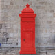 Vidaxl Pilaar Mailbox Vintage Style Rost -resistentes Aluminiumrot