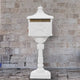 Vidaxl Standing Letterbox Vintage Style Rost -resistantes Aluminium weiß