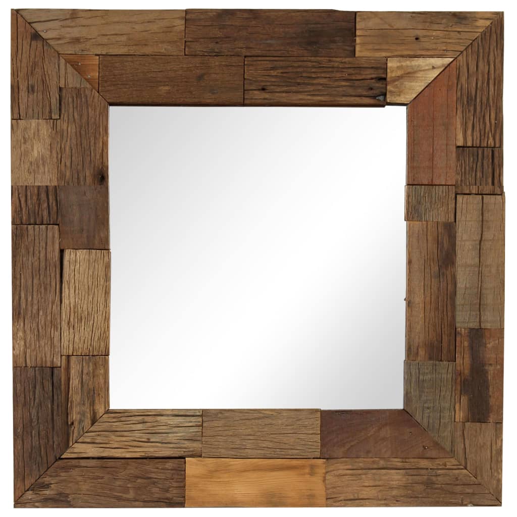 VIDAXL -Spiegel 50x50 cm Festes Recyclingholz