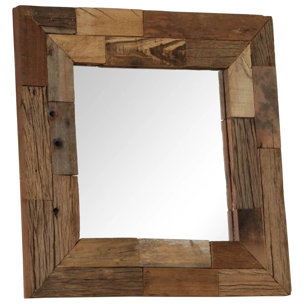 VIDAXL -Spiegel 50x50 cm Festes Recyclingholz