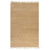 Vidaxl Teppich 120x180 cm Hand -gehobenes Jute natürlich