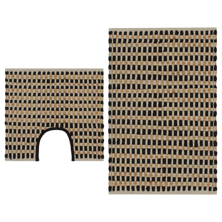 Vidaxl Bademattierungshandhand -Hand -Jute und Staub natürlicher und schwarz