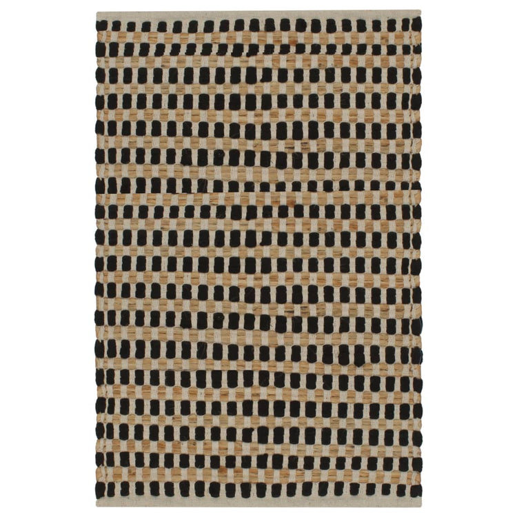 Vidaxl Bademattierungshandhand -Hand -Jute und Staub natürlicher und schwarz