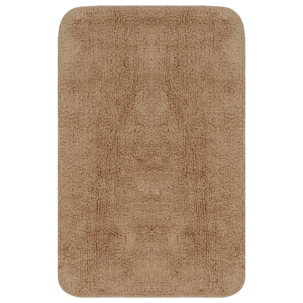 Vidaxl Bademattierungsset von Stoff Beige 3-Stück
