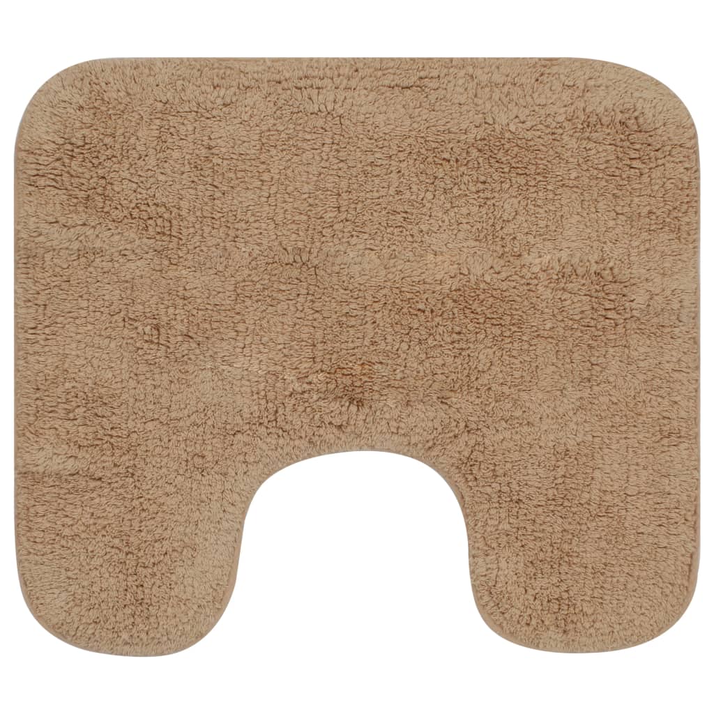Vidaxl Bademattierungsset von Stoff Beige 3-Stück