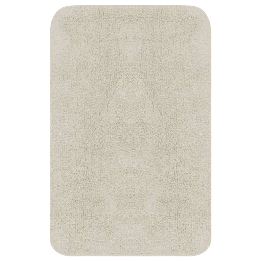 Vidaxl Bademattierungs-Set Fabric Weiß 3-Stück