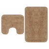 Vidaxl Bademattierungsset von Stoff Beige 2-Parts