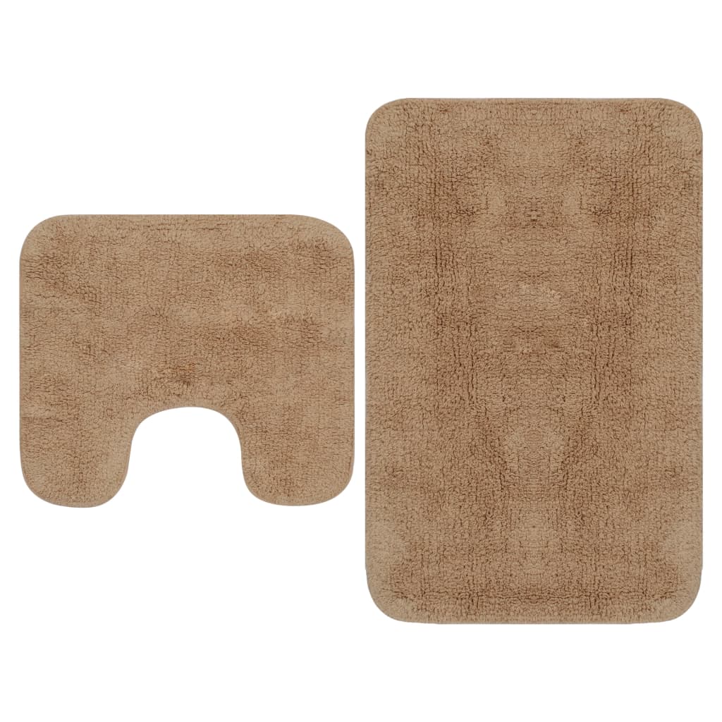 Vidaxl Bademattierungsset von Stoff Beige 2-Parts