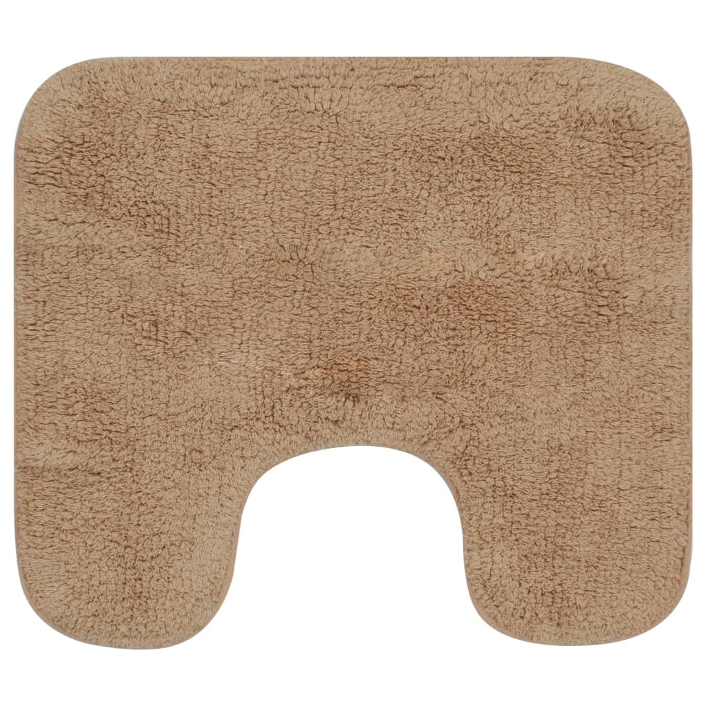 Vidaxl Bademattierungsset von Stoff Beige 2-Parts