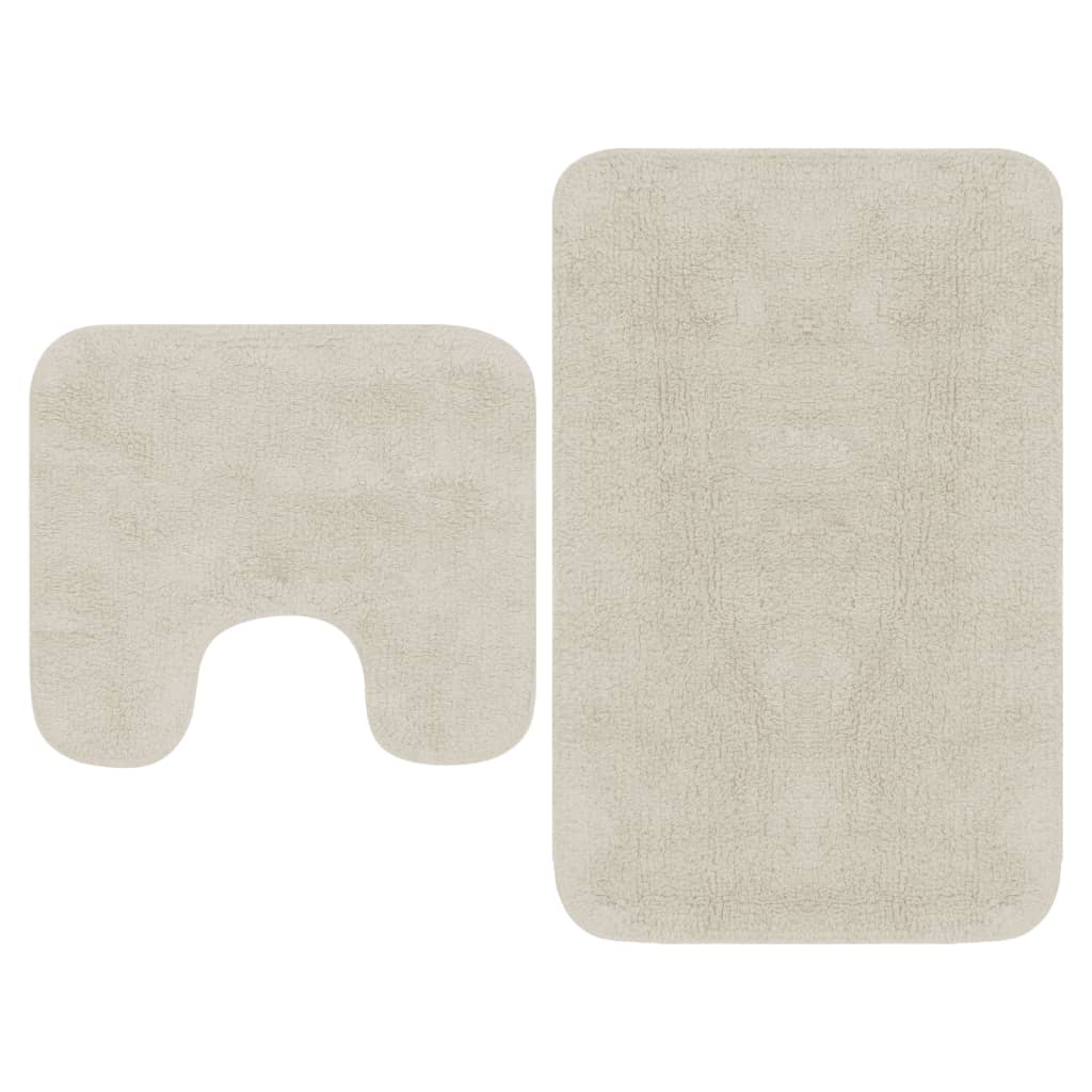 Vidaxl Bademattierungs-Set Fabric Weiß 2-Teile