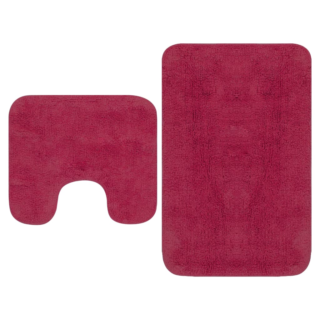 Vidaxl Bademattierung Set Fabric Fuchsia 2-Stück