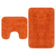 Vidaxl Bademattierungs-Set Fabric Orange 2-Teile
