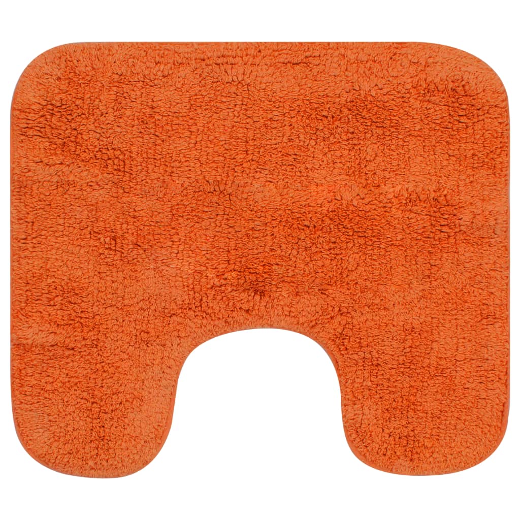 Vidaxl Bademattierungs-Set Fabric Orange 2-Teile