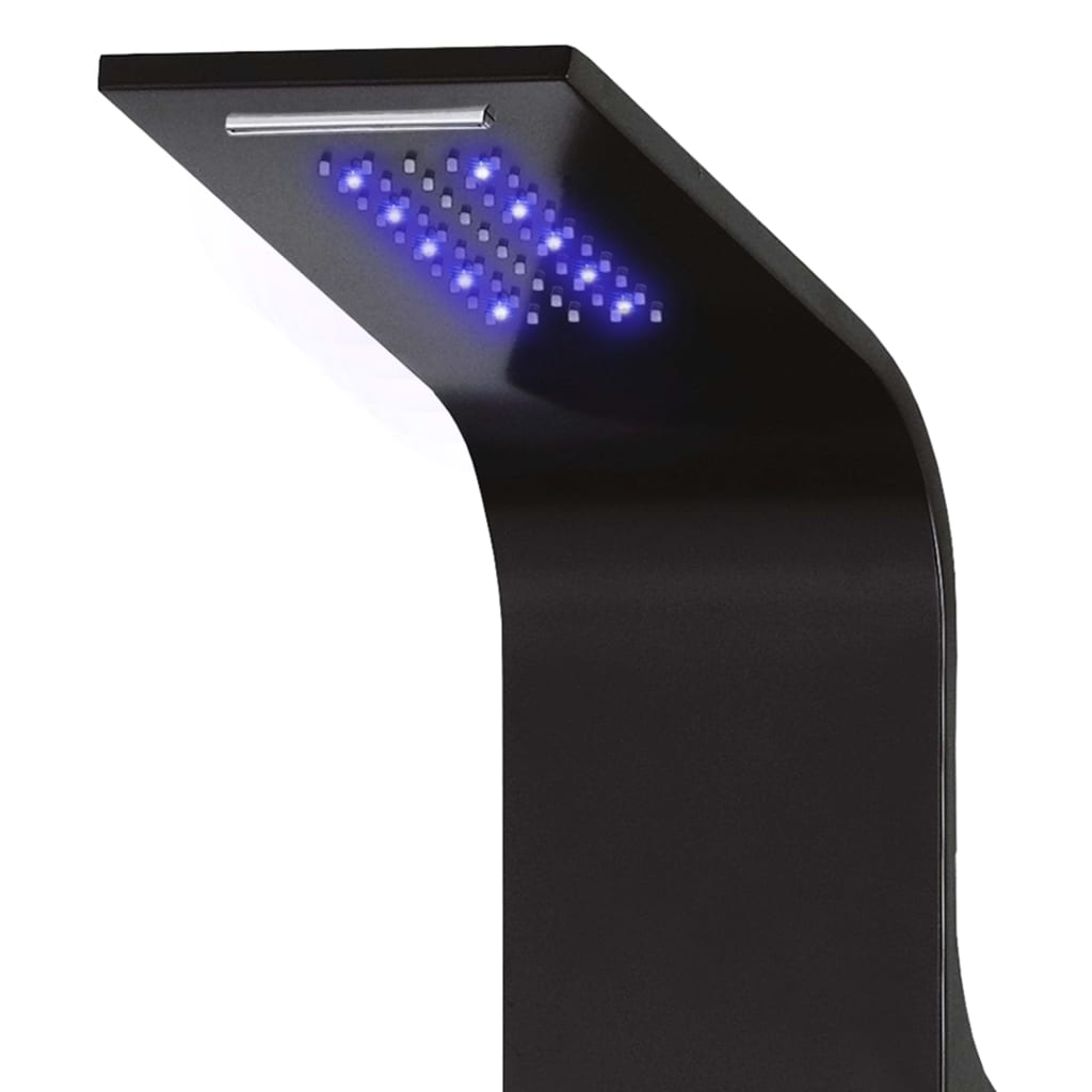 Vidaxl Duschpaneel 20x44x130 cm Aluminium Schwarz