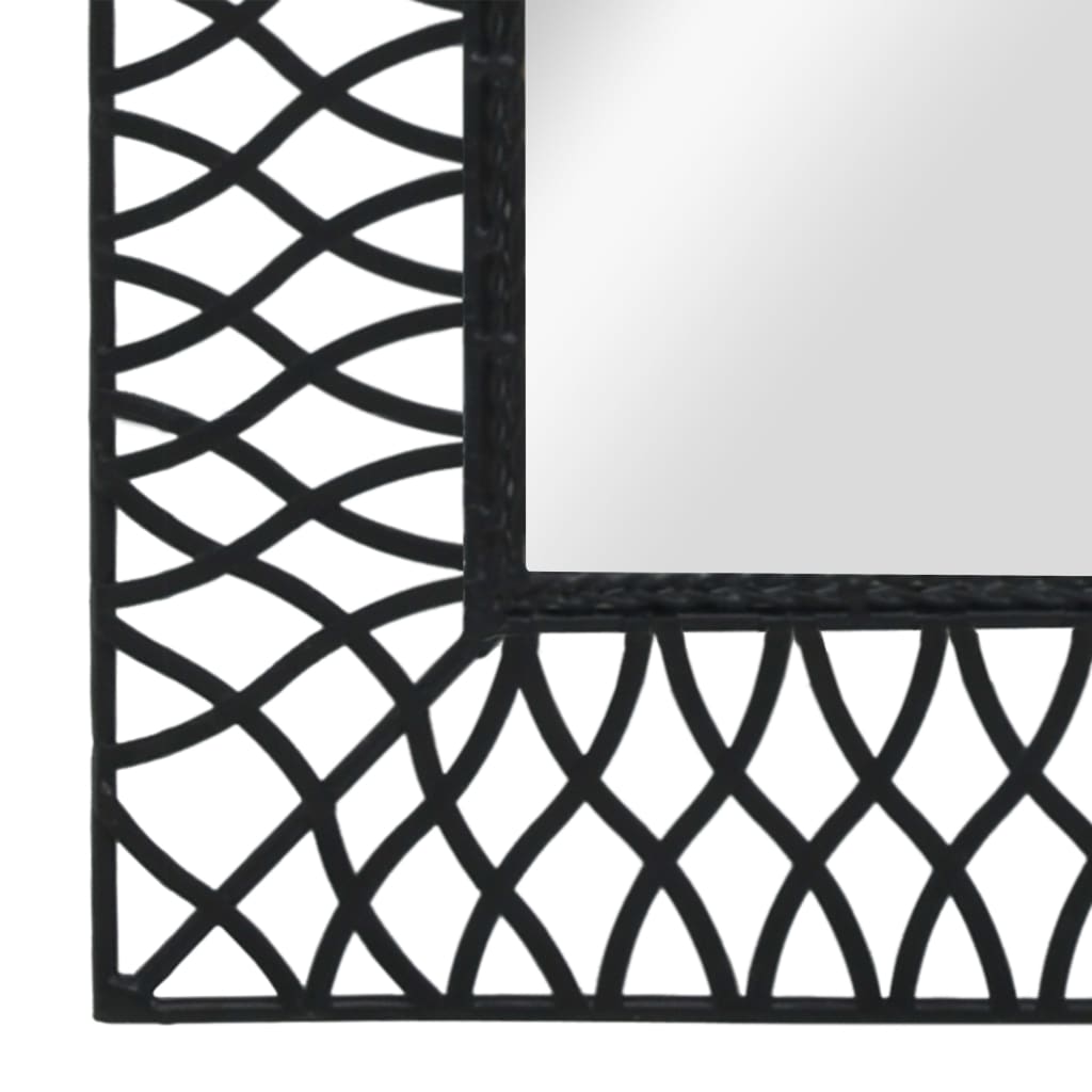 Vidaxl Wandspiegel 50 x 80 cm schwarz gebogen